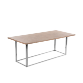 Table Mika H73 180x80 - bois & chrome
