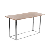 Table Mika H105 180x80 - bois & chrome