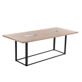 Table Mika végétale H73 200x90 - bois & noir