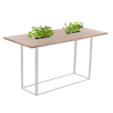 Table Mika Végétale H105 200x90 - bois & blanc