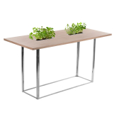Table Mika Végétale H105 200x90 -  bois & chrome