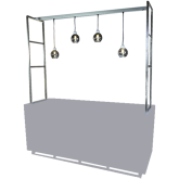 Echelles et lampes globes UP - L200 cm