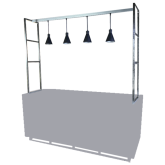 Echelles et lampes triangulaires UP - L200 cm