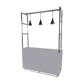 Echelles et lampes triangulaires UP - L150 cm