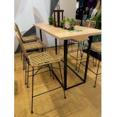 Table Mika Végétale H105 200x90 - bois & noir