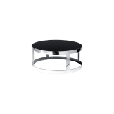 Table Berlin H35 dia80 - noir & chrome