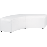 Pouf Nikki 1/4 rond L230 - blanc