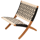 Fauteuil CHILL – Ecru & Noir