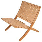 Fauteuil CHILL – Cuir beige