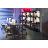 Tabouret bas Gunmetal vis