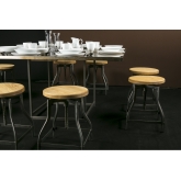 Tabouret bas Gunmetal vis