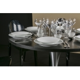 Table Ivan dia120 - noir & inox