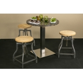 Tabouret bas Gunmetal vis