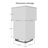 Bar d'angle UP H110 50x50 - blanc