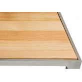 Table Kadra H90 150x50 - bois & chrome