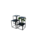 Table Kadra H90 60x60 - noir