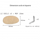 Paravent 3 pétales - acidulé trait