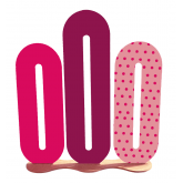 Paravent Donut - magenta pois