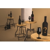 Tabouret bas Gunmetal vis