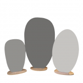 Paravent 3 pétales - gris