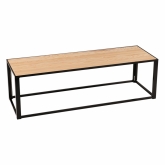 Table basse Kadra H45 150x50 - bois & noir