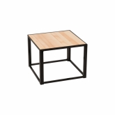 Table basse Kadra H45 60x60 - bois & noir