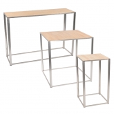 Tables Kadra H105 - bois & chrome