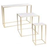Tables Kadra H105 - marbre & laiton