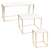 Tables Kadra H73 - marbre & laiton
