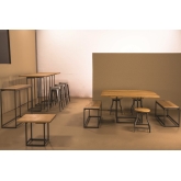 Tabouret bas Gunmetal vis