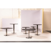 Table Ivan dia120 - noir & inox