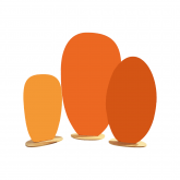 Paravent 3 pétales - orange