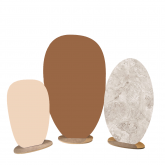 Paravent 3 pétales - beige travertin