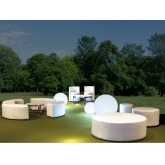 Pouf rond Nikki dia120 - blanc