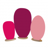 Paravent 3 pétales - magenta