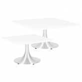 Tables basses Stacy carrées - blanc