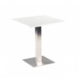 Table Stan H73 70x70 - blanc & inox