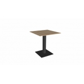 Table Stan H73 70x70 - bois & noir outdoor