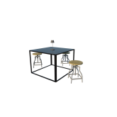 Table Kadra H73 100x100 - noir