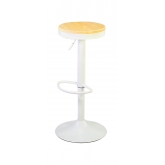 Tabouret Kamino - blanc craie/bois