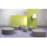 Pouf Tweed carré L100 - gris