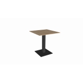 Table Stan H73 70x70 - bois & noir outdoor