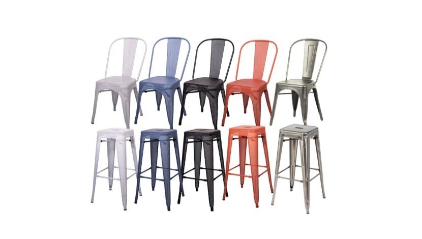 Chaise-Tabouret <span class='fbold'>GUNMETAL & MOSKITO